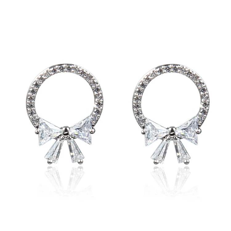 LADYCHIC Cute Bowknot Stud Earrings for Women Wedding Party Silver Color Round Micro Paved Zircon Earring Jewelry Gift LE1403
LADYCHIC Cute Bowknot Stud Earrings for Women Wedding Party Silver Color Round Micro Paved Zircon Earring Jewelry Gift LE1403
