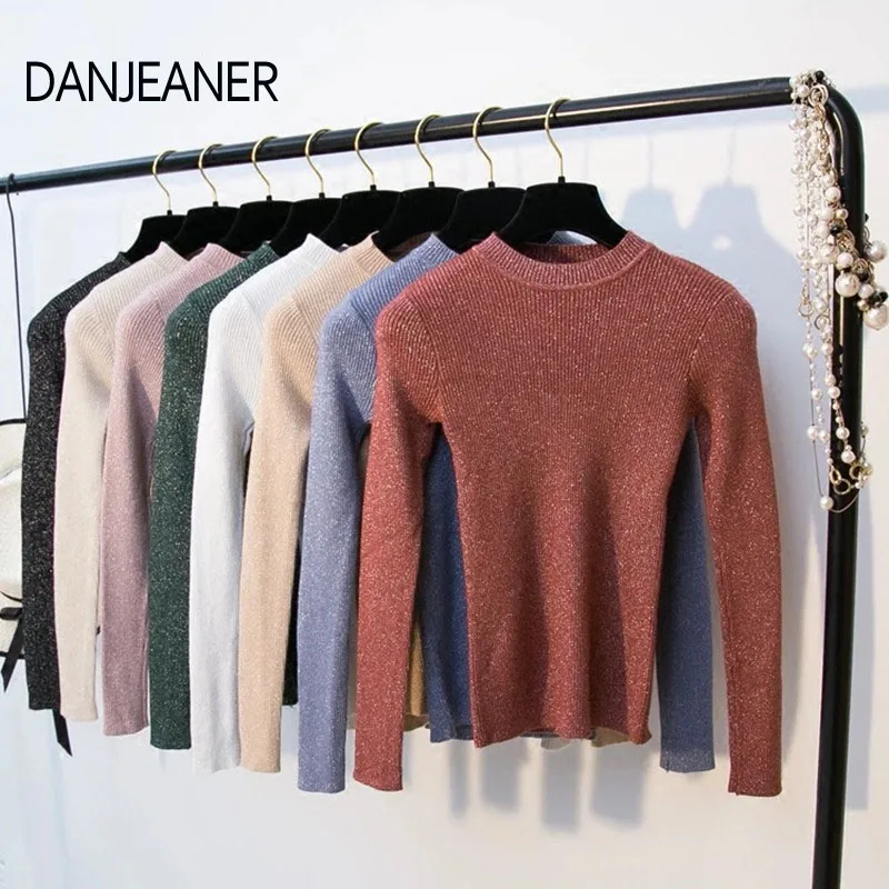 DANJEANER Блестящий осенне-зимний свитер с люрексом Женский пуловер с длинным рукавом базовые свитера водолазка 2019 корейский стиль вязаные топ...
DANJEANER Блестящий осенне-зимний свитер с люрексом Женский пуловер с длинным рукавом базовые свитера водолазка 2019 корейский стиль вязаные топ...
