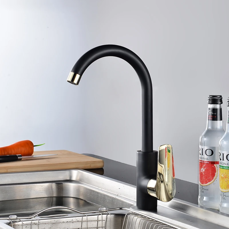 BAKALA 360 rotating kitchen faucet black single handle kitchen sink mixer kitchen crane water tap hot and cold kitchen BR-119
BAKALA 360 rotating kitchen faucet black single handle kitchen sink mixer kitchen crane water tap hot and cold kitchen BR-119