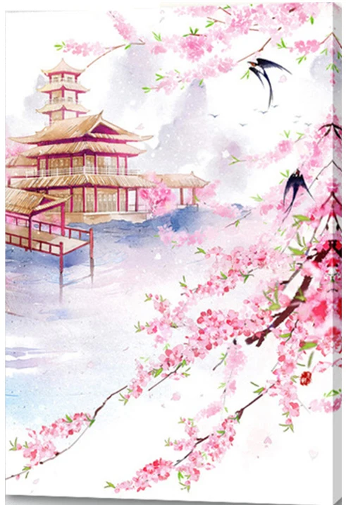 Chinese ancient city tower peach landscape costume paintings by numbers on canvas oil painting coloring
Chinese ancient city tower peach landscape costume paintings by numbers on canvas oil painting coloring
