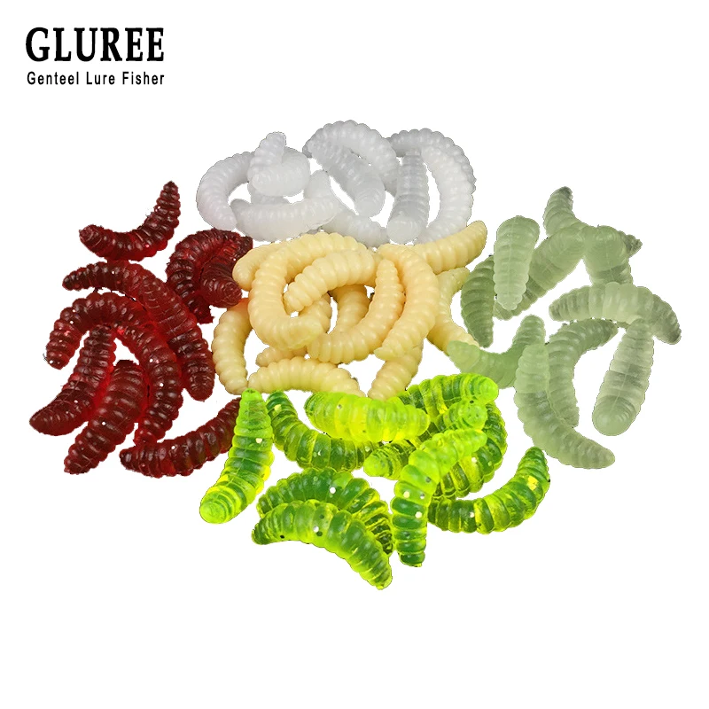 Мягкая приманка GLUREE 50 шт./лот искусственная хлеб червь рыболовные приманки DOP Maggot