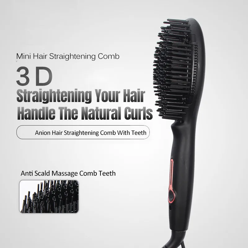 Mini Hair straightener Straightening Brush Anion Straightening your Hair handle the natural curls Anti scald massage comb teeth
Mini Hair straightener Straightening Brush Anion Straightening your Hair handle the natural curls Anti scald massage comb teeth
