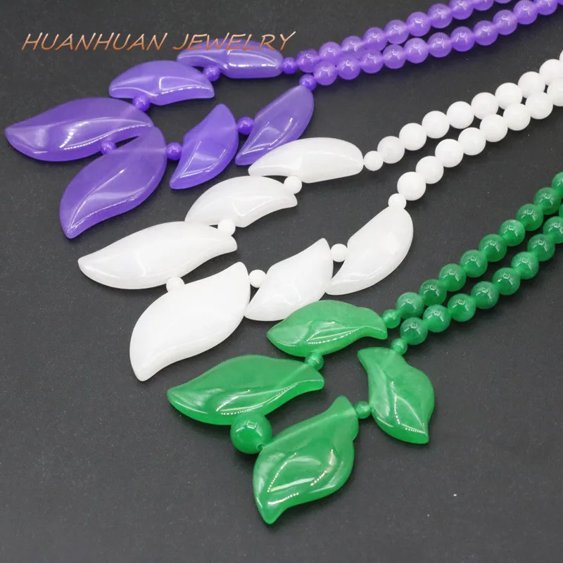 Leaf Necklace & Pendant Natural Stone Beads For Women 6mm Jades Round Chalcedony Long Pendants Elegant Diy Jewelry 18inch B3393
Leaf Necklace & Pendant Natural Stone Beads For Women 6mm Jades Round Chalcedony Long Pendants Elegant Diy Jewelry 18inch B3393