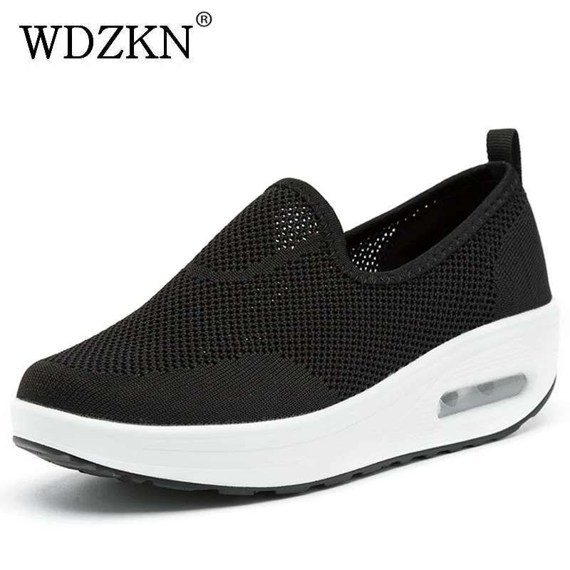 Кроссовки WDZKN женские сетчатые, легкие дышащие, без шнуровки, на платформе, повседневная обувь с вулканизированной подошвой, летние качели
Кроссовки WDZKN женские сетчатые, легкие дышащие, без шнуровки, на платформе, повседневная обувь с вулканизированной подошвой, летние качели