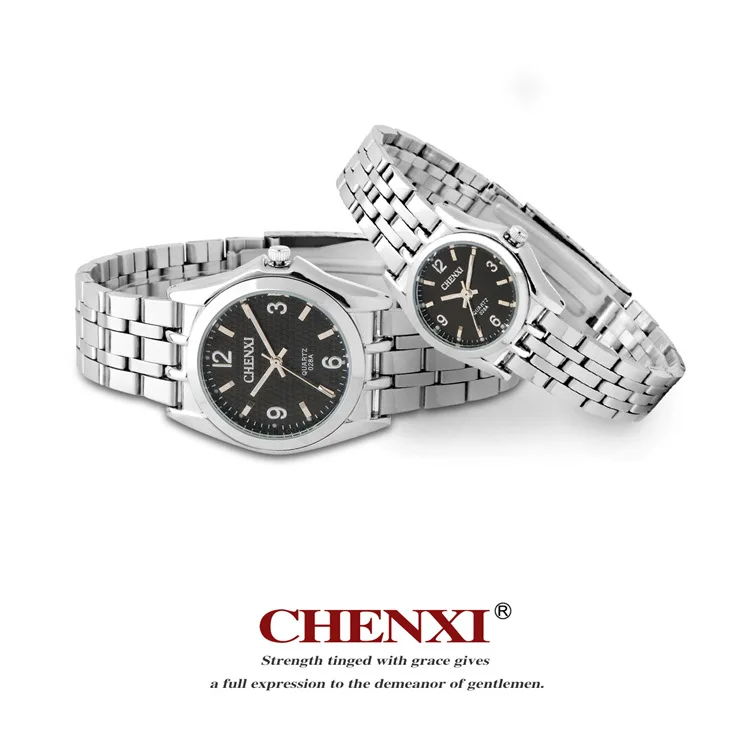 CHENXI Роскошные Брендовые Часы для пары Женские кварцевые часы мужские