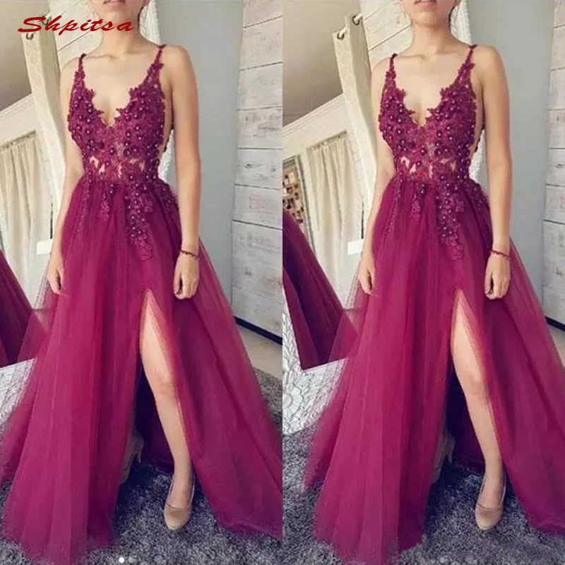 Size Slit Mother of the Bride Dresses for Weddings Plus Size A Line Prom Evening Groom Godmother Dinner Dresses 2018
Size Slit Mother of the Bride Dresses for Weddings Plus Size A Line Prom Evening Groom Godmother Dinner Dresses 2018