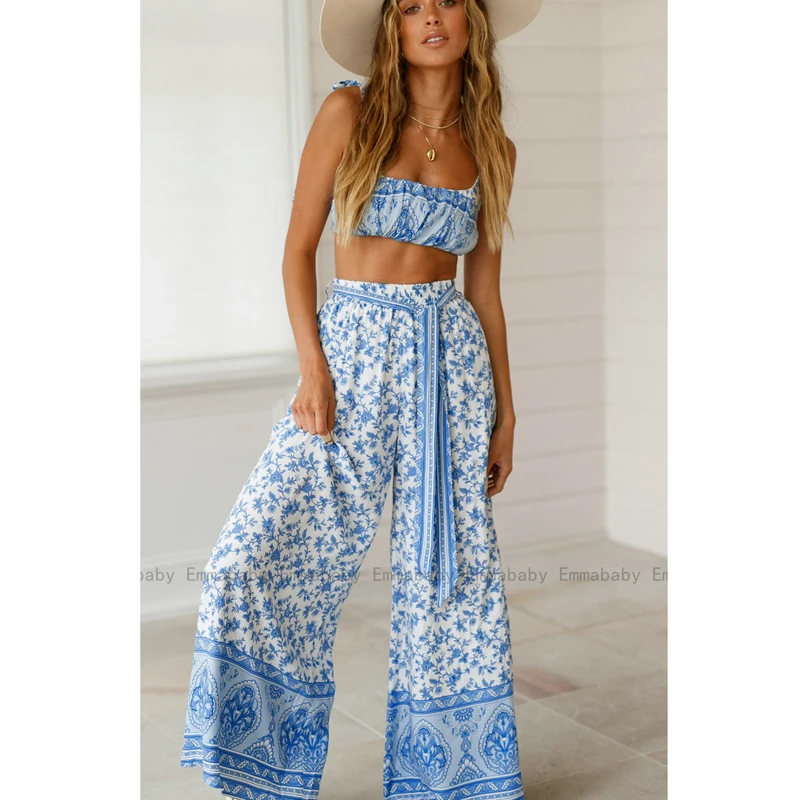 Two Piece Set Women Sexy Jumpsuit Romper Backless Sleeveless Playsuit Beach Boho Long Trousers and Crop Top Set 2019 Casual
Two Piece Set Women Sexy Jumpsuit Romper Backless Sleeveless Playsuit Beach Boho Long Trousers and Crop Top Set 2019 Casual