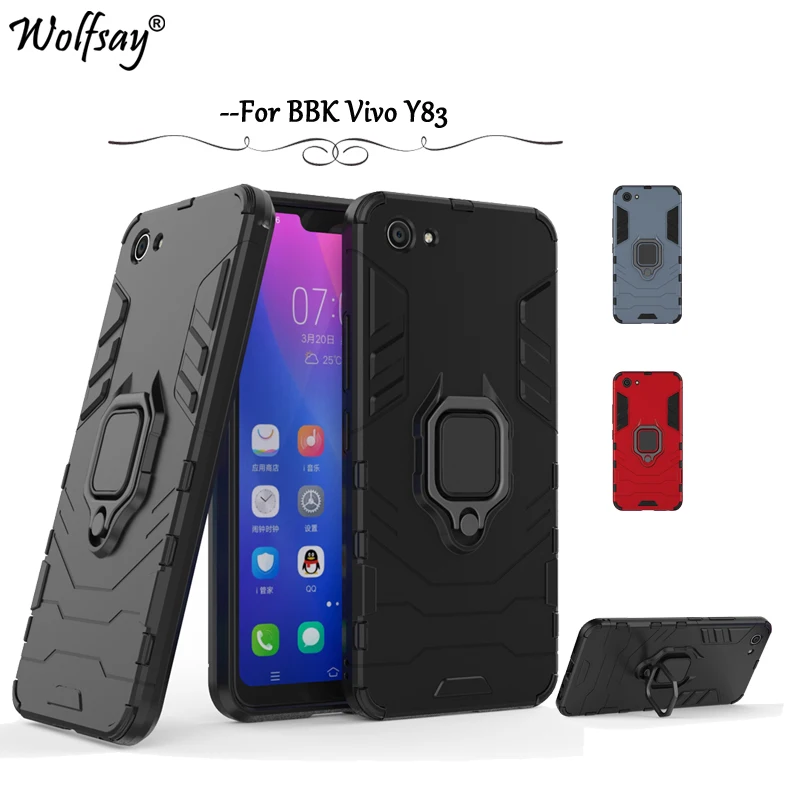Vivo Y83 Case Cover Armor Metal Finger Ring Holder Case Magnetic Case For Vivo V83 Silicone Cover For BBK Vivo Y83 Shell Fundas
Vivo Y83 Case Cover Armor Metal Finger Ring Holder Case Magnetic Case For Vivo V83 Silicone Cover For BBK Vivo Y83 Shell Fundas