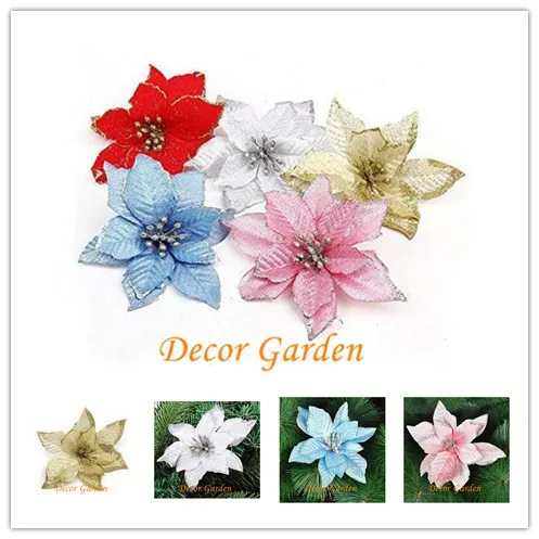 13CM 5.11" 6COLOR Artificial flowers silk flowers Christmas poinsettia gold glitter print flower heads home festival decor FCF06
13CM 5.11" 6COLOR Artificial flowers silk flowers Christmas poinsettia gold glitter print flower heads home festival decor FCF06