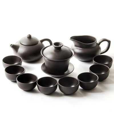 Purple Sand Kung Fu Tea Set Teapot Cover Bowl Black White Fair Cup Teacups Complete Set Household Tea Ceremony Accessories
Purple Sand Kung Fu Tea Set Teapot Cover Bowl Black White Fair Cup Teacups Complete Set Household Tea Ceremony Accessories