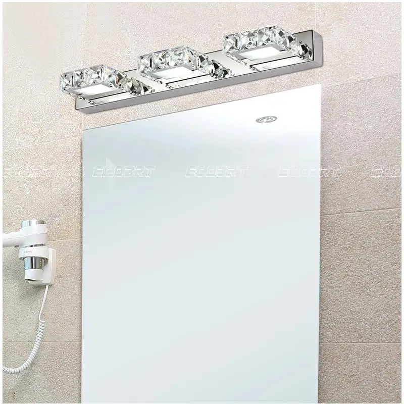 Modern 9W 46cm long led wall light in bathroom Square Crystal Sconce Lamps Surface 3-lights Waterproof IC Driver AC110V /220V
Modern 9W 46cm long led wall light in bathroom Square Crystal Sconce Lamps Surface 3-lights Waterproof IC Driver AC110V /220V