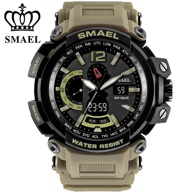 Military Watch Waterproof 50M Quality Brand Sport Watches Dual Digital Men Clock Military Army Chronograph Big Men Watch Sport
Military Watch Waterproof 50M Quality Brand Sport Watches Dual Digital Men Clock Military Army Chronograph Big Men Watch Sport