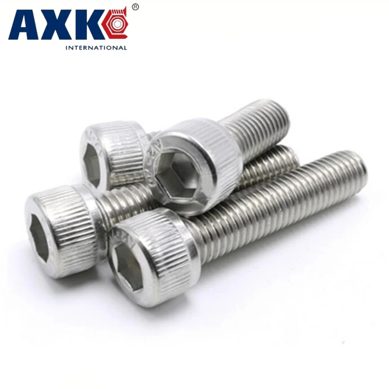 AXK 100 шт. M5 DIN912 Шестигранная головка из нержавеющей стали с шестигранной головкой