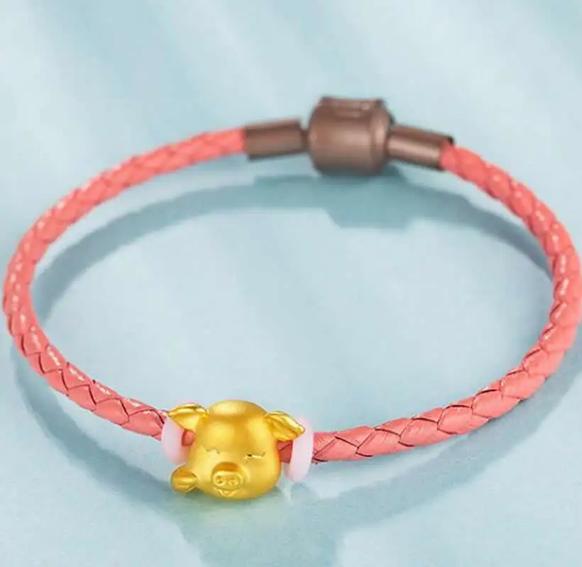 Pure 24K Yellow Gold Bracelet 3D 999 Gold Lively Pig Bracelet Lady's Bracelet 0.82g
Pure 24K Yellow Gold Bracelet 3D 999 Gold Lively Pig Bracelet Lady's Bracelet 0.82g