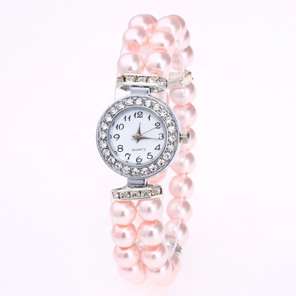 Fashion Women Casual Pearl String Watch Quartz Wrist Rhinestone Watch Wristwatch ladies Relogio Masculino zegarek damski Fi
Fashion Women Casual Pearl String Watch Quartz Wrist Rhinestone Watch Wristwatch ladies Relogio Masculino zegarek damski Fi