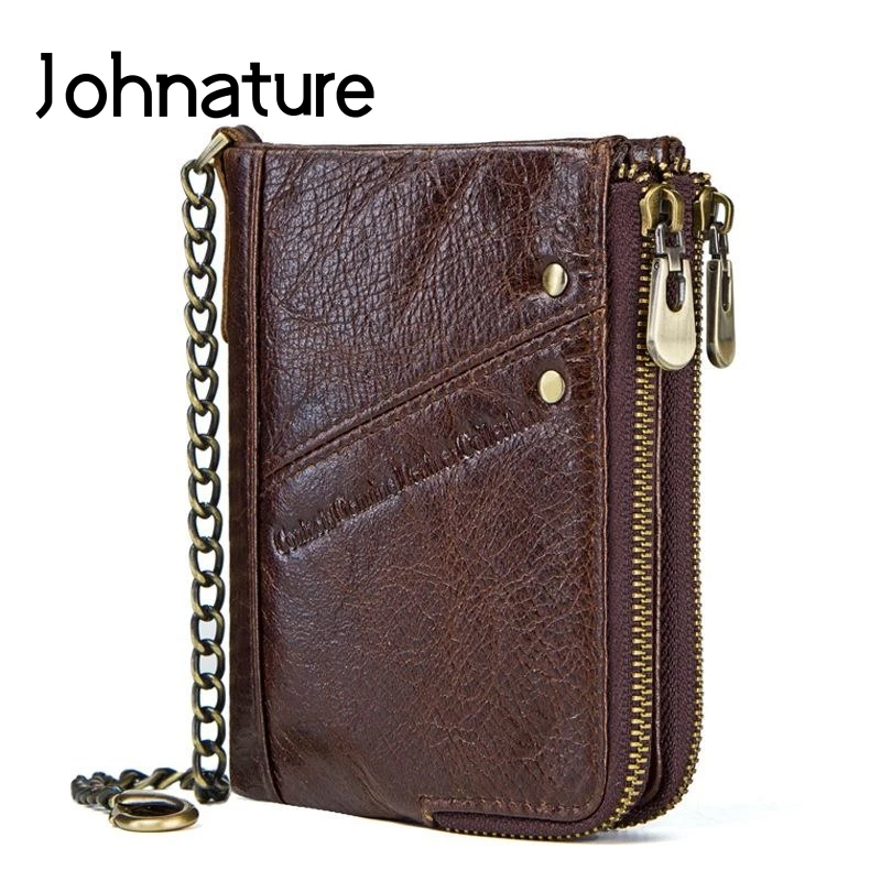 Johnature 2021 New Genuine Leather Casual Solid Zipper Hasp Fashion Short Standard Wallets Multi-card Position Men Coin Purse
Johnature 2021 New Genuine Leather Casual Solid Zipper Hasp Fashion Short Standard Wallets Multi-card Position Men Coin Purse