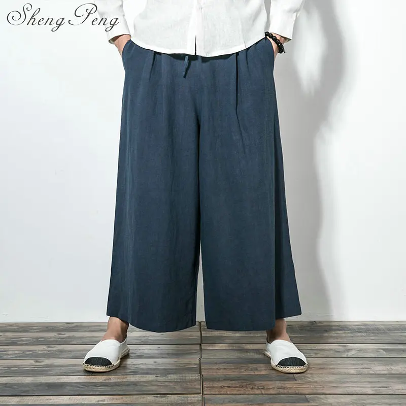 Chinese style linen pants men off linen pants mens wide leg cropped solid color mens linen kung fu pants CC281
Chinese style linen pants men off linen pants mens wide leg cropped solid color mens linen kung fu pants CC281