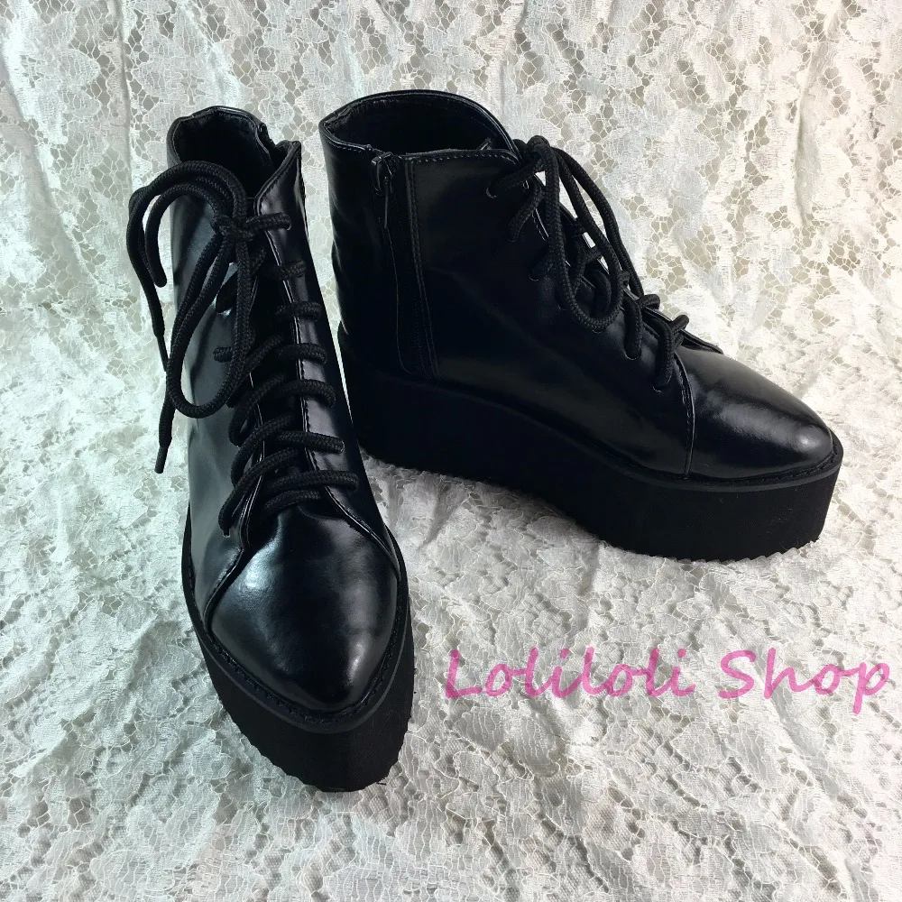 Antaina Japanese Punk shoes plus size / special custom black thick bottom high platform shoes goths gothic shoes custom 1301j
Antaina Japanese Punk shoes plus size / special custom black thick bottom high platform shoes goths gothic shoes custom 1301j