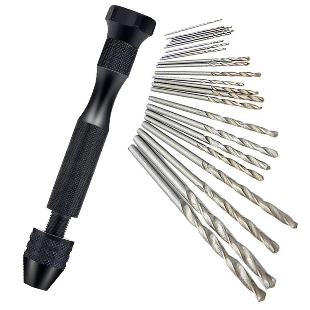 Flexsteel Hand Drill Chuck Adjuestable Micro Pin Vice+25pcs Micro Twist Drill Bit Set for DIY Jewelry Carving Tool
Flexsteel Hand Drill Chuck Adjuestable Micro Pin Vice+25pcs Micro Twist Drill Bit Set for DIY Jewelry Carving Tool