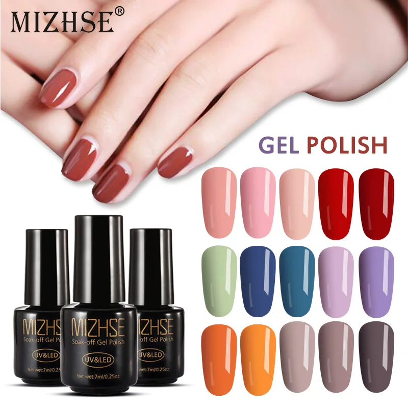 MIZHSE уф гель для ногтей Set 7 мл акриловый лак наборы полуфранцузского стиля сухие