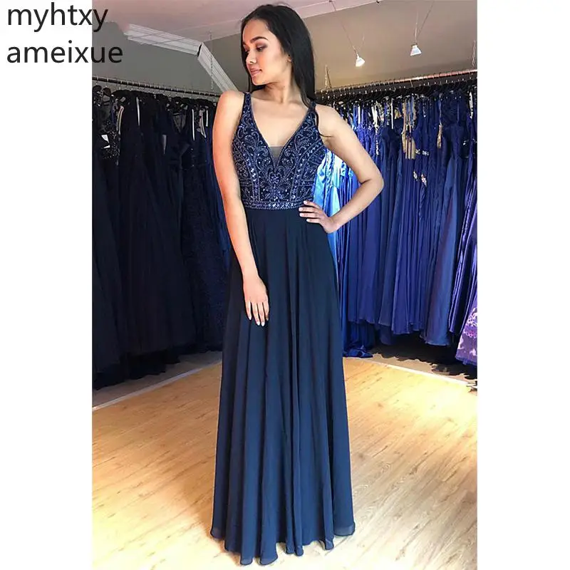 2021 Sexy Evening Dresse A-line Chiffion Prom Dresss Backless Floor Length Sleeveless Made Robe Soiree Long Sleeve Evening Gown
2021 Sexy Evening Dresse A-line Chiffion Prom Dresss Backless Floor Length Sleeveless Made Robe Soiree Long Sleeve Evening Gown