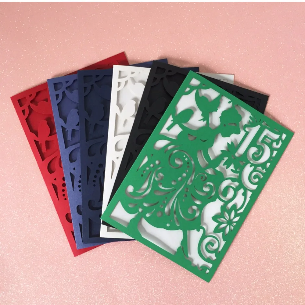 100pcs/lot Fashion Laser Cut Paper Hollow Creative Design 15th Birthday Party Wedding Invitation Card Event & Party Accessories
100pcs/lot Fashion Laser Cut Paper Hollow Creative Design 15th Birthday Party Wedding Invitation Card Event & Party Accessories