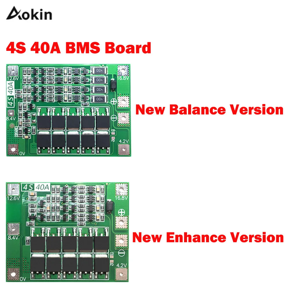4S 40A Li-ion Lithium Battery Protection Board For Drill Motor 14.8V 16.8V Enhance/Balance Version 18650 Charger PCB BMS DIY
4S 40A Li-ion Lithium Battery Protection Board For Drill Motor 14.8V 16.8V Enhance/Balance Version 18650 Charger PCB BMS DIY