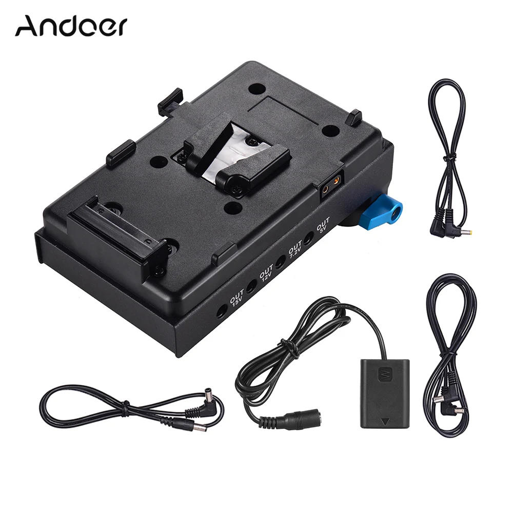 V-образное крепление Andoer V-lock адаптер пластины аккумулятора с 15-миллиметровым двойным отверстием стержневой зажим фотоэлемент адаптер бата...
V-образное крепление Andoer V-lock адаптер пластины аккумулятора с 15-миллиметровым двойным отверстием стержневой зажим фотоэлемент адаптер бата...