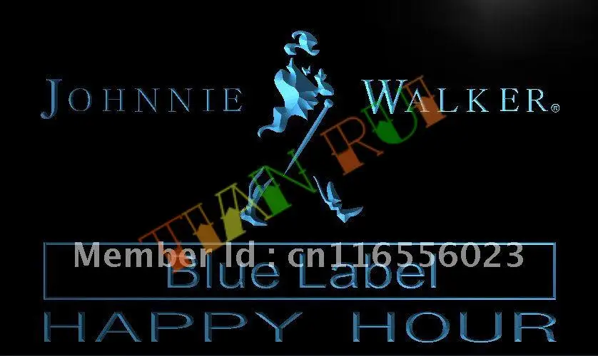 LA636- Johnnie Walker, синяя этикетка Happy Hour светодиодный светодиодная неоновая световая вывеска
LA636- Johnnie Walker, синяя этикетка Happy Hour светодиодный светодиодная неоновая световая вывеска