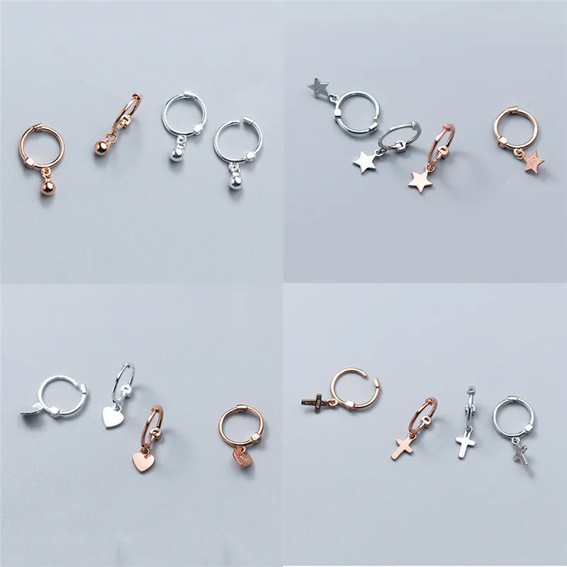 PONYKISS Real 925 Sterling Silver Women Fashion Heart Cross Star Charm Hoop Earrings Party Trendy Jewelry Girls Friendship Gift
PONYKISS Real 925 Sterling Silver Women Fashion Heart Cross Star Charm Hoop Earrings Party Trendy Jewelry Girls Friendship Gift