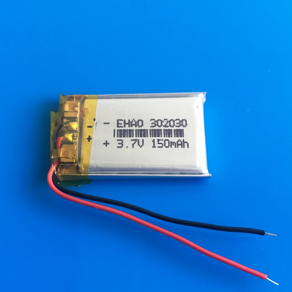 Литий-полимерная аккумуляторная батарея 3,7 в 150 мАч 302030 032030 для MP3 GPS bluetooth динамика bluetooth гарнитуры камеры
Литий-полимерная аккумуляторная батарея 3,7 в 150 мАч 302030 032030 для MP3 GPS bluetooth динамика bluetooth гарнитуры камеры