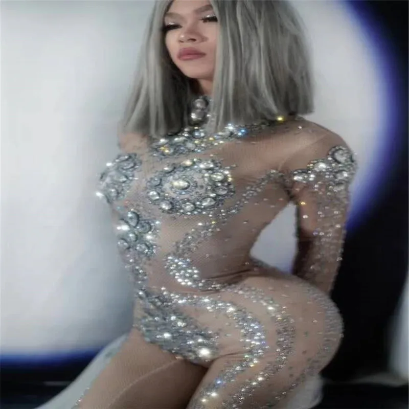 X17 Sexy female stage diamonds bodysuit pole dance wears jumpsuit Rhinestone Slim outfits singer perform dress bar clothe show
X17 Sexy female stage diamonds bodysuit pole dance wears jumpsuit Rhinestone Slim outfits singer perform dress bar clothe show