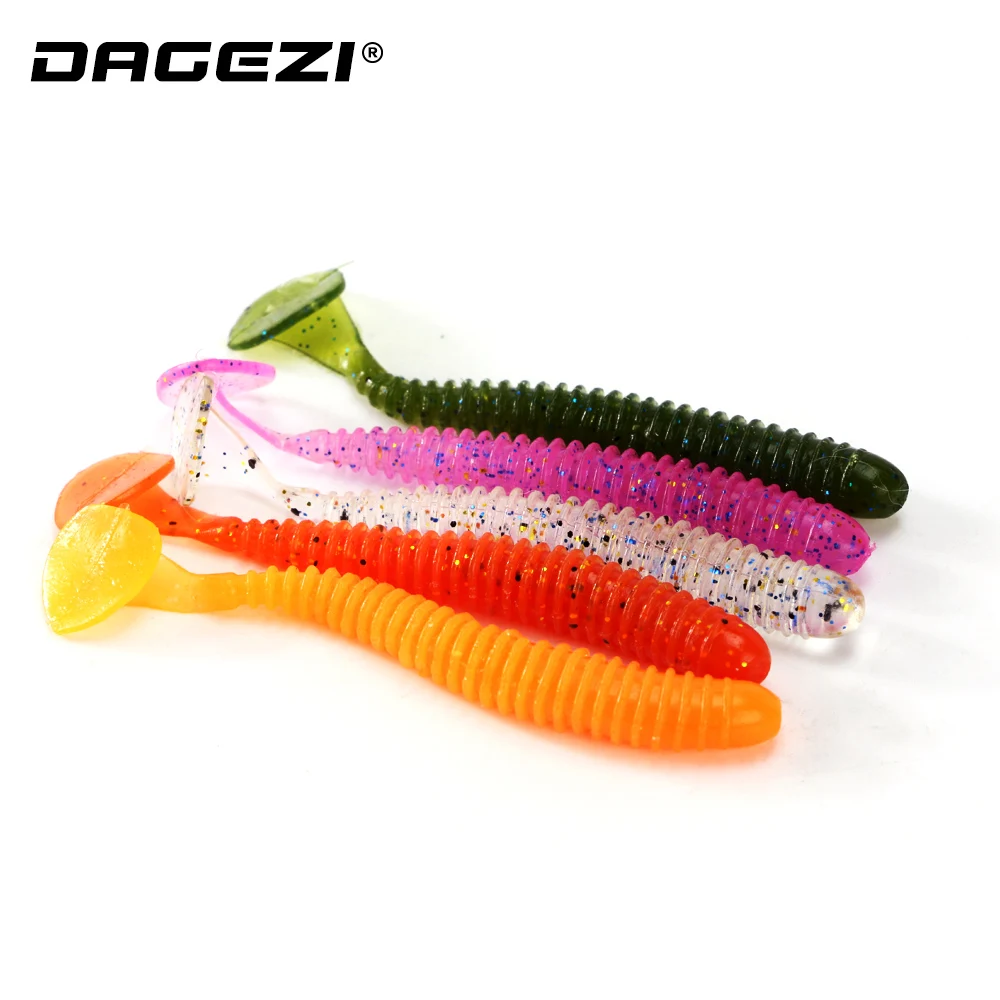 DAGEZI 10pcs/lot T tail soft fishing lure 7.5CM/2G Soft bait Swimbaits Jig Head Artificial Lure for Fly Fishing Bait
DAGEZI 10pcs/lot T tail soft fishing lure 7.5CM/2G Soft bait Swimbaits Jig Head Artificial Lure for Fly Fishing Bait