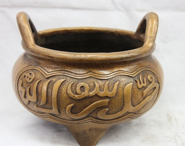 song voge gem S1358 China Fane Bronze Copper Buddhism Temple 2 Ear Three Feet Incense Burner Censer
song voge gem S1358 China Fane Bronze Copper Buddhism Temple 2 Ear Three Feet Incense Burner Censer