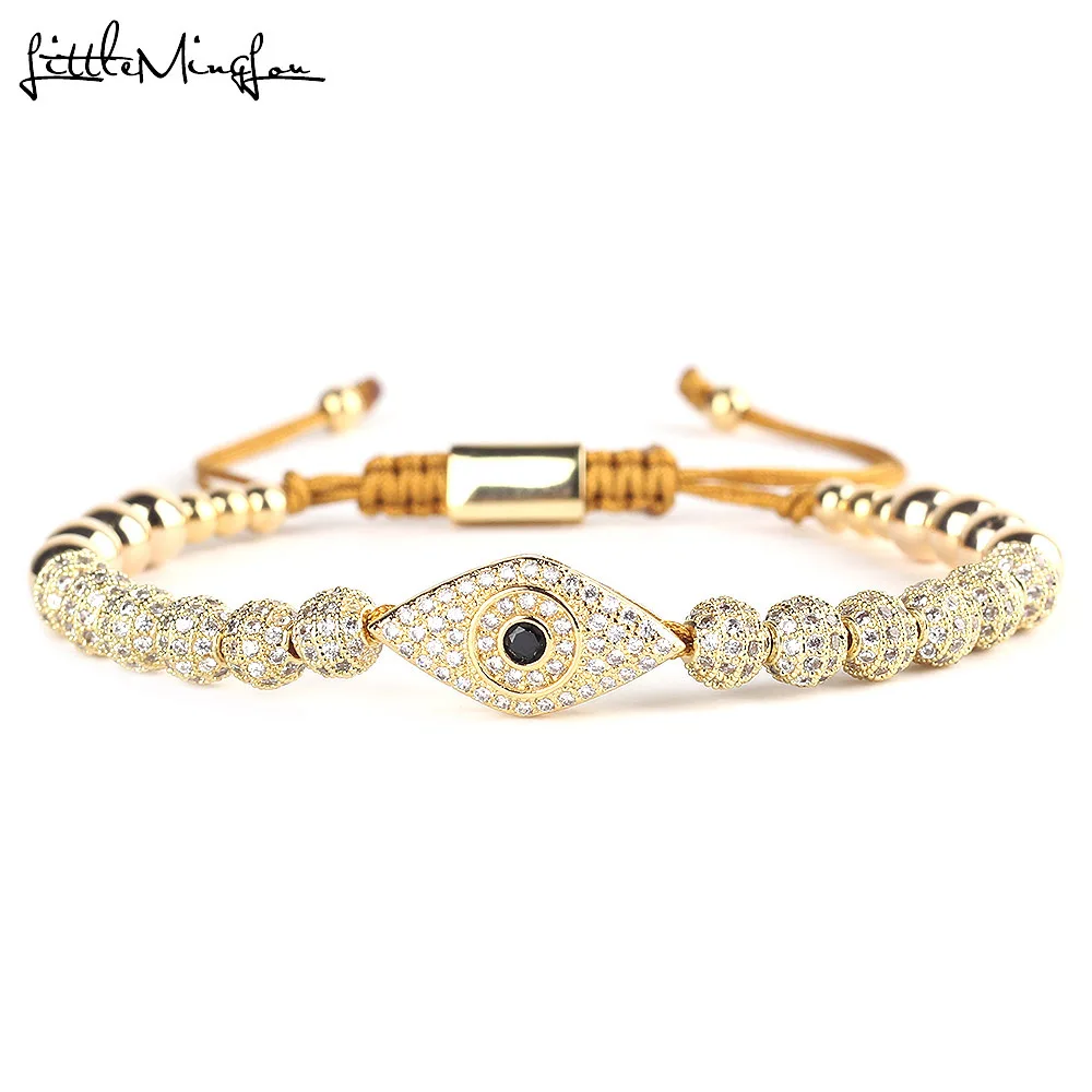 Luxury CZ Evil Black Eyes Bracelet Ball Charm Copper Beads Braided Adjustable Handmade Men Bracelets Bangles For Women Jewelry
Luxury CZ Evil Black Eyes Bracelet Ball Charm Copper Beads Braided Adjustable Handmade Men Bracelets Bangles For Women Jewelry