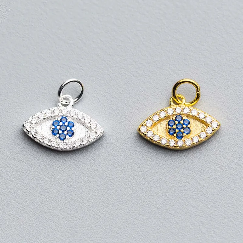 100% 925 Sterling Silver Sparkling Zircon Eye Charms Gold Silver Color Craft Fancy Dangle Charm Pendants DIY Fine Jewelry Making
100% 925 Sterling Silver Sparkling Zircon Eye Charms Gold Silver Color Craft Fancy Dangle Charm Pendants DIY Fine Jewelry Making