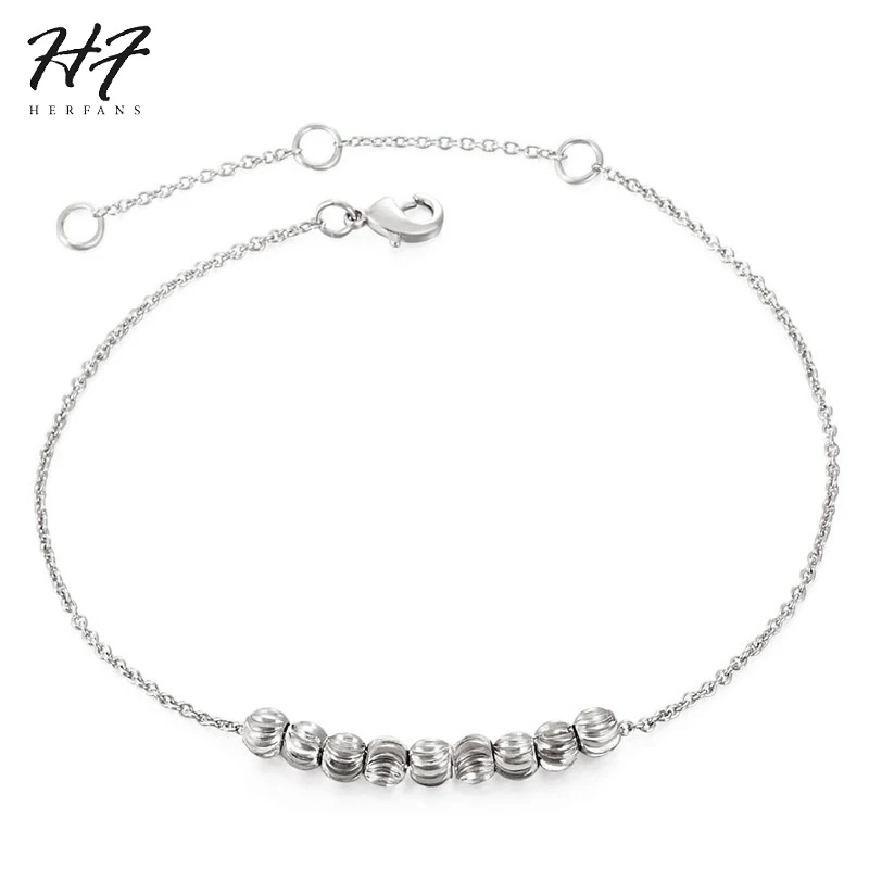 HERFANS Top Qualtiy Rose Gold Color Smiple Metal Charms Chain Jewelry for Women HotSale H215 | Украшения и аксессуары