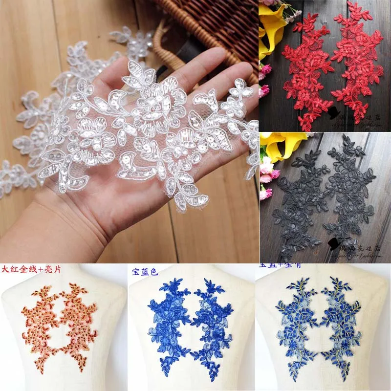 2Pcs/Set Bridal Embroidery Applique Wedding Lace Floral Decor Motif Trim Stylish Patch Scrapbooking
2Pcs/Set Bridal Embroidery Applique Wedding Lace Floral Decor Motif Trim Stylish Patch Scrapbooking