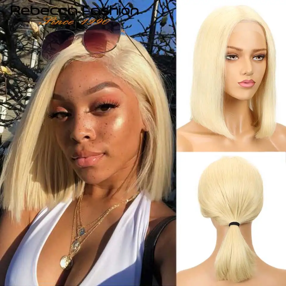 Rebecca Short Lace Front Human Hair Wigs Honey Blonde 613 Human Hair Lace Frontal Wig Brazilian Hair Bob Wig For Women Free ship
Rebecca Short Lace Front Human Hair Wigs Honey Blonde 613 Human Hair Lace Frontal Wig Brazilian Hair Bob Wig For Women Free ship