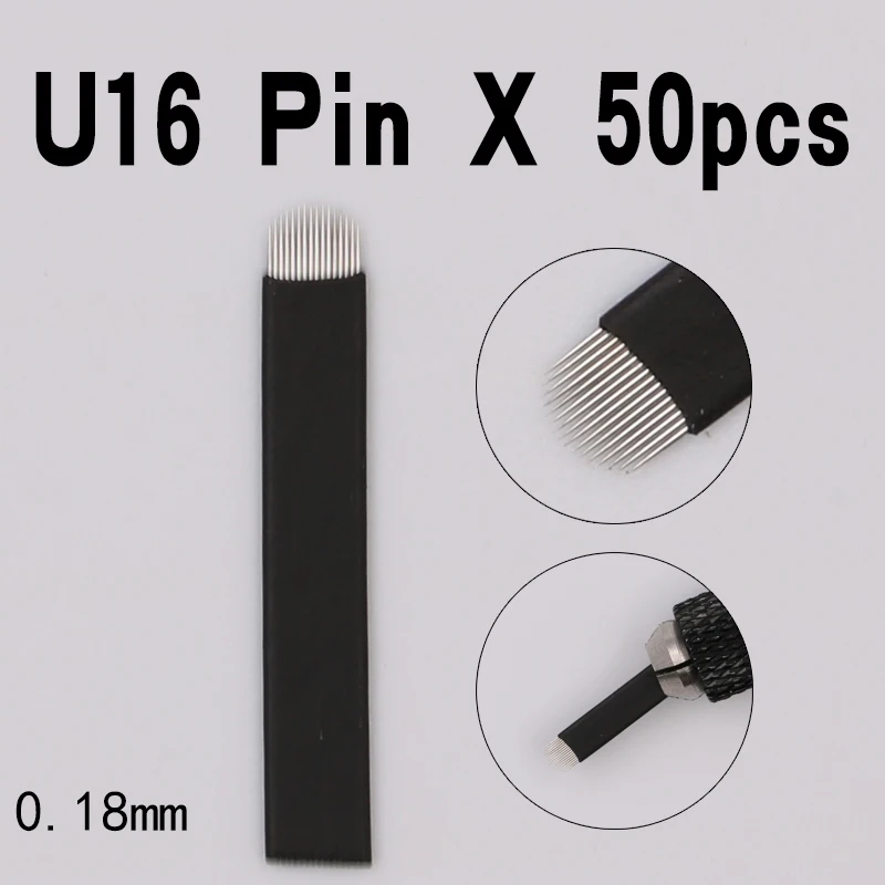 Free Shipping 50PCS 0.18mm U-Shape 16 pin Needle Eyebrow Makeup Manual Tattoo Blade For Permanent Microblading Embroidery Pen
Free Shipping 50PCS 0.18mm U-Shape 16 pin Needle Eyebrow Makeup Manual Tattoo Blade For Permanent Microblading Embroidery Pen
