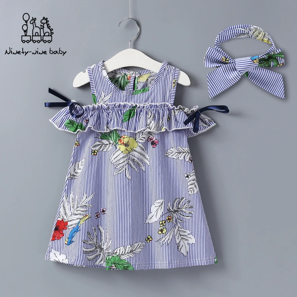 Off Shoulder Dress And Headscarf Girls Cute Newborn Baby Girls Short Sleeve Dress Princess Party Dresses New Striped Vestidos
Off Shoulder Dress And Headscarf Girls Cute Newborn Baby Girls Short Sleeve Dress Princess Party Dresses New Striped Vestidos