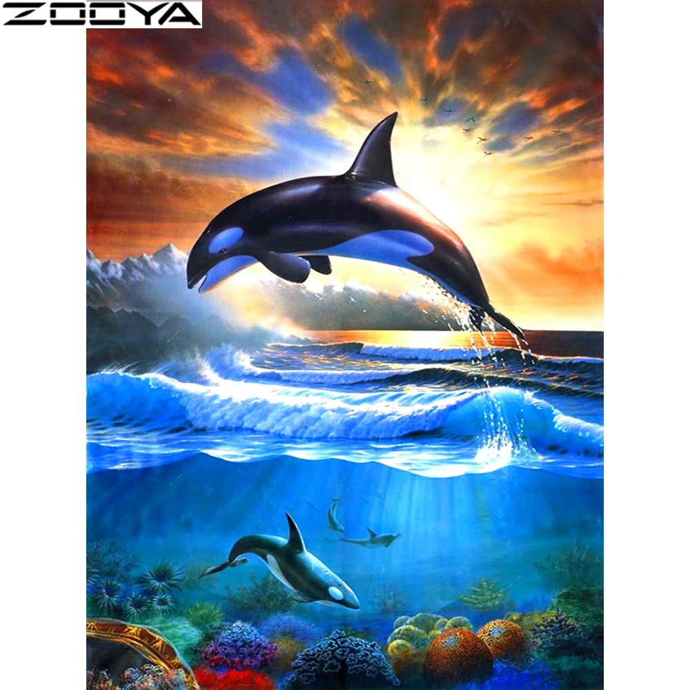 Diamond Painting Cross-Stitch Kits 5D DIY Diamond Embroidery Pictures Of Rhinestones Animal Dolphin Sunset Underwater World R518
Diamond Painting Cross-Stitch Kits 5D DIY Diamond Embroidery Pictures Of Rhinestones Animal Dolphin Sunset Underwater World R518