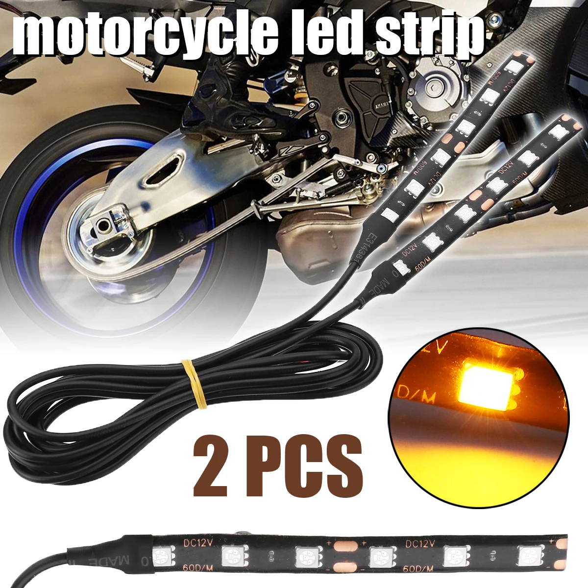 2Pcs 12V Motorcycle 6 LED Turn Signal Strip Light Indicator Bar Amber Lamp Universal For Car License Plate Trailer Lights
2Pcs 12V Motorcycle 6 LED Turn Signal Strip Light Indicator Bar Amber Lamp Universal For Car License Plate Trailer Lights