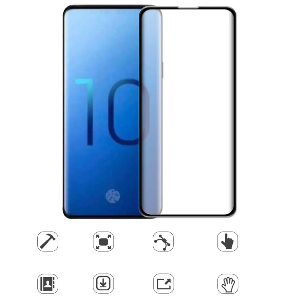 Защитное стекло для Samsung galaxy S10 lite plus полноразмерное с изогнутыми краями |