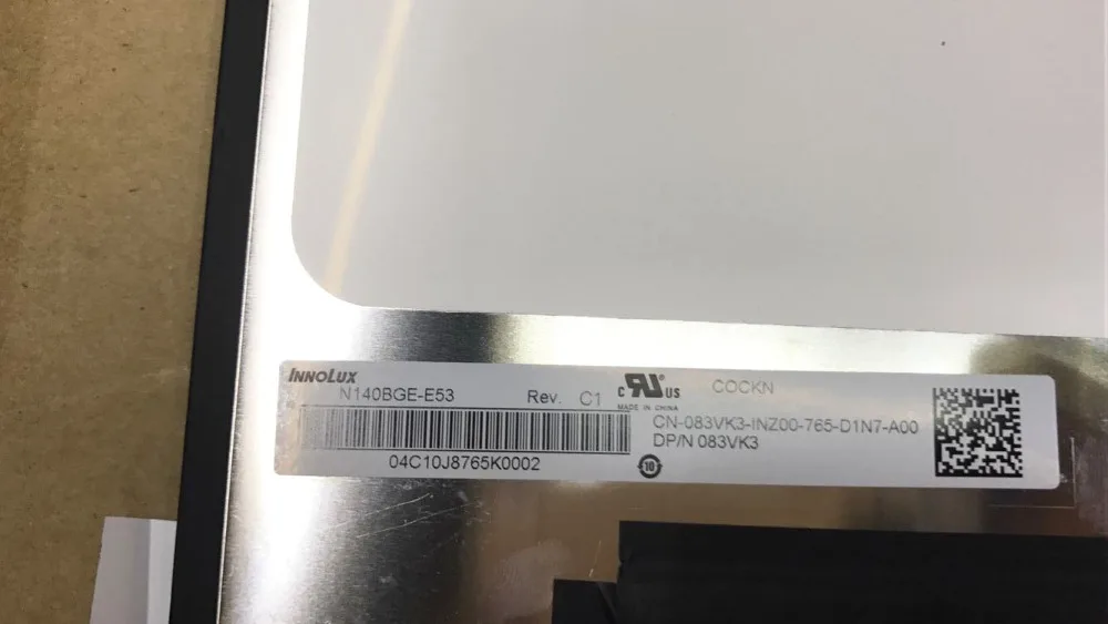 Матрица для ноутбука 14,0 дюйма N140BGE-E53 Rev.C1 DP/N 083VK3 83VK3 N140BGE E53, Замена ЖК-дисплея HD 1366X768 30Pin
Матрица для ноутбука 14,0 дюйма N140BGE-E53 Rev.C1 DP/N 083VK3 83VK3 N140BGE E53, Замена ЖК-дисплея HD 1366X768 30Pin