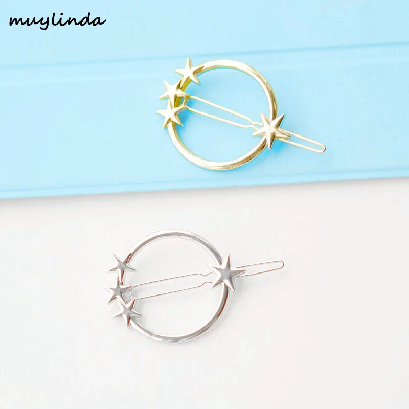 Металлические заколки для волос Muylinda Circle Star модные трендовые женские аксессуары