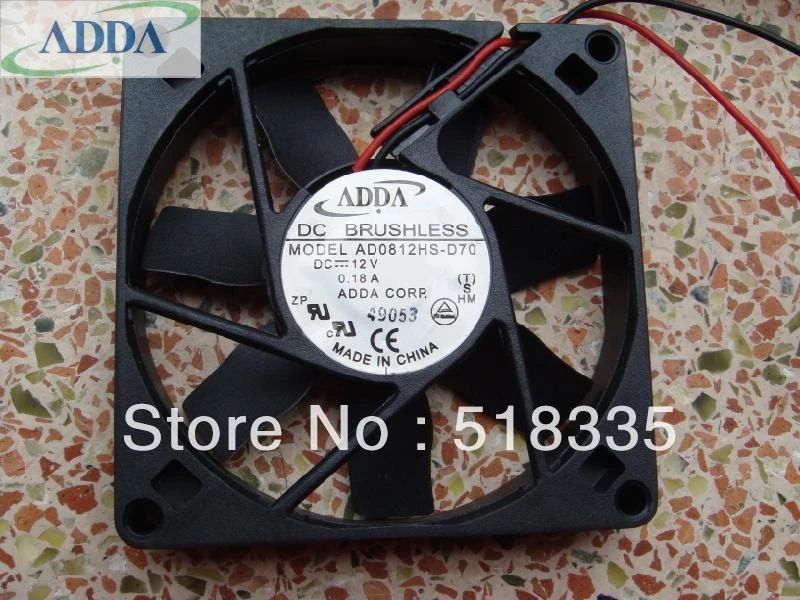 

FOR ADDA AD0812HS-D70 8*80*15MM 8015 8CM 80MM silent fan 12V 0. 18A cooling fan