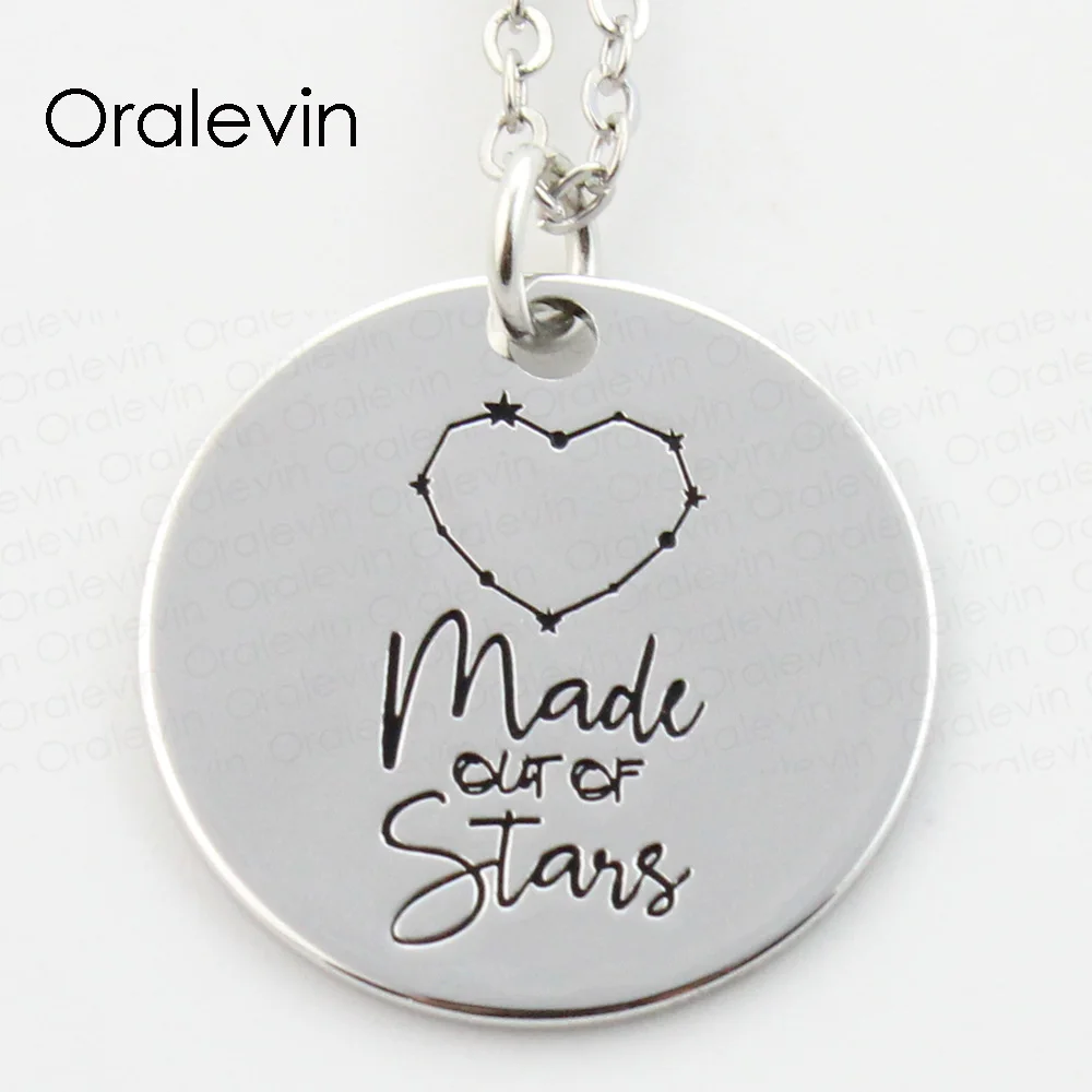 Wholesale MADE OUT OF STAR Engraved Pendant Charms Necklace Lover Gift Jewelry 10Pcs/Lot,#LN190
Wholesale MADE OUT OF STAR Engraved Pendant Charms Necklace Lover Gift Jewelry 10Pcs/Lot,#LN190