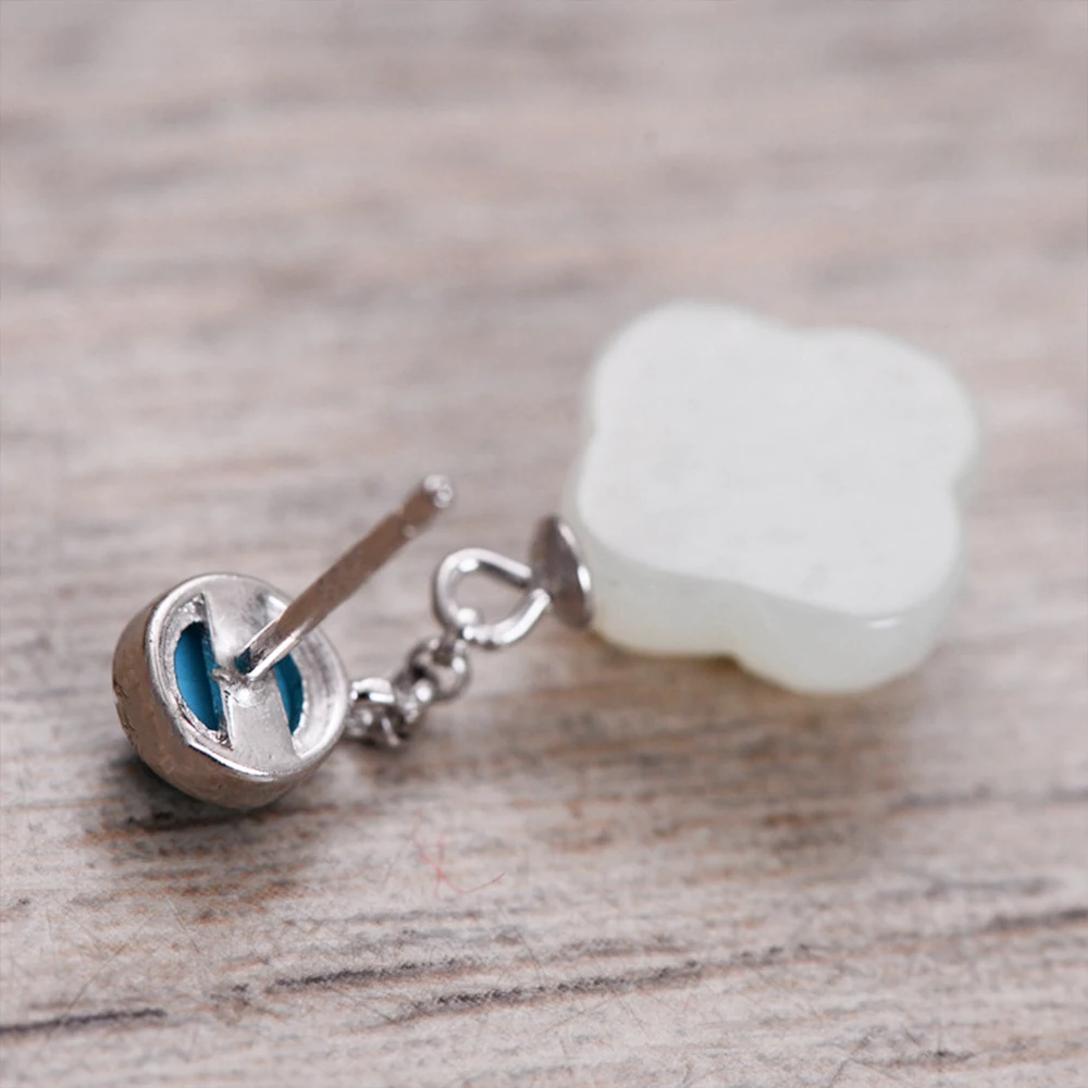 MetJakt Natural Pair Flower Jade Drop Earrings with Natural Turquoise Solid 925 Sterling Silver Earring for Women's Jewelry
MetJakt Natural Pair Flower Jade Drop Earrings with Natural Turquoise Solid 925 Sterling Silver Earring for Women's Jewelry
