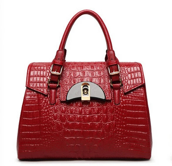Authentic 100% Genuine Leather Women Crocodile Bag Women Croco Handbag Tote Women Bag Luxury Brand Bags A108# 
Authentic 100% Genuine Leather Women Crocodile Bag Women Croco Handbag Tote Women Bag Luxury Brand Bags A108#